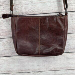 Jack‎ Georges Brown Leather Purse 6 Zippered Pockets